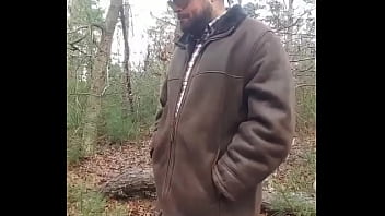 Preview 1 of Die Faust Im Loch - Watch me strip naked in the woods