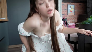 Preview 2 of Desperate Amateurs Pet - Fucking my roommate in the kitchen.