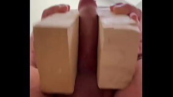 Preview 2 of Alya Fae - I am masturbating using brick spraying cum