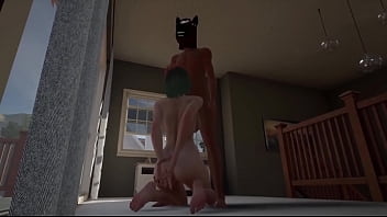 Preview 4 of Jabardasti Rage Video - Horse head fucks girl in front of the Window