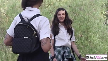 Preview 1 of Milka Sarwat - Lesbian teen fingers brunette classmate