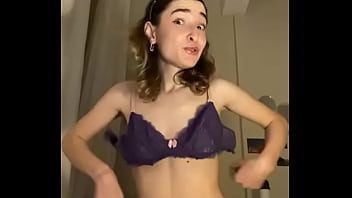 Preview 3 of Home 18 - Solo teen has a small ass and shows off her tiny tits