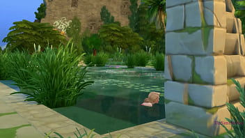 Preview 1 of Yum Story Urdu Font - Sims 4 Innocent blonde fucked by a stranger on an island by the pool,  my real voice