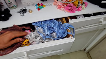 Preview 1 of Most Orgasm Ever - GREAT HANDJOB with my step SISTER&#039_S underwear