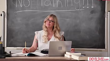 Preview 1 of Redhead Upskirted Girls - Big tits milf teacher wanting his students big black cock