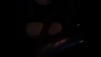 Preview 2 of Lucy Li Anal Sex - Sexy car ride with Horny Big Tits Artemisia Love Flashing her tits while Driving
