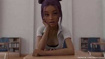 Preview 1 of Baby Sucking Milk - Unruly Students by Redvoidcgi (futanari fucks herself in public classroom)