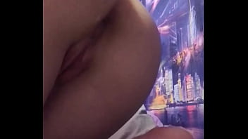 Preview 3 of Girls And Boy Romance - Roommate shoots on webcam as she caresses pussy