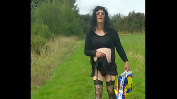 Preview 3 of Fucking Videos Of Katrina Kaif - bisexual crossdresser out in public again and if anyone was coming he would run away like he did again in this video part 1 of 2 videos