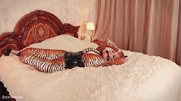 Preview 4 of Www Xxxx Porn Malawi Com - submissive gagged bondaged woman - blonde MILF in spandex (Arya Grander)