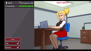 Preview 1 of Girls Sprum Xxx - Hot Blonde Fucking the Whole Office - Barely Working