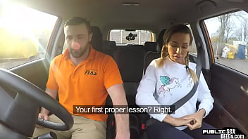 Preview 2 of Mom And Daotr Xxx18 - Chubby brit babe sucks off and rides her car instructor