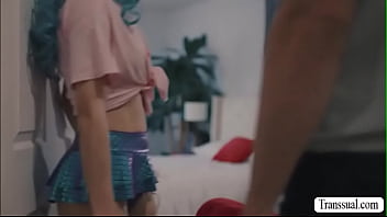Preview 1 of Mature Tugs - Busty trans woman analed by tipsy boyfriend