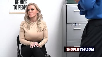 Preview 1 of Tube Webcam Hd Porn - Busty blonde milf Casca Akashova caught shoplifting and offers her pussy