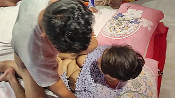 Preview 2 of Bd Faking - Slut Cheating Wife Getting Double Penetrated By Two Guys In First Threesome ,  shathi khatun and hanif and Shapan pramanik