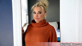 Preview 1 of Grandpa Blackmail Stepdaughter - Busty blonde stepmom wants to try taboo sex but her stepson is hesitant about it