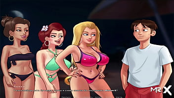 Preview 4 of Old Lady Choda - SummertimeSaga - another spin the bottle game on the beach E3 #83