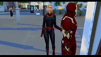 Preview 1 of Hanna Hilton Tube - Parodia Hentai Epi 13 La Capitana Marvel Follada Por Iro Man Marvel Porn  Hermosa rubia que se volvio adicta a la polla grande con super poderes de la perversion