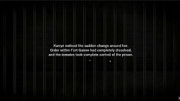 Preview 1 of Miom Sleep - Karryn&#039_s Prison [PornPlay Hentai game] Ep.21 final fight naked against the captain
