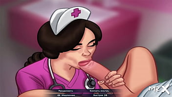 Preview 3 of Brund Xxx - SummertimeSaga - Nurse sucks my big cock E3 #63