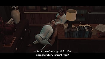 Preview 2 of Lyna Tern - SIMS 4 - Twink Intern Secretly Sucks off Senator