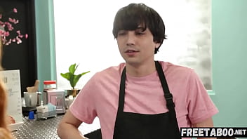 Preview 2 of Oops Impregnant - Stepmom Lauren Phillips Rewards Her Stepson Ricky Spanish With ANAL After Hard Working In The Coffee Shop - Full Movie On FreeTaboo.Net