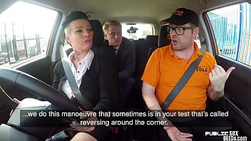 Preview 2 of Ngentot Granny - Curvy tattoo babe rides after giving blowjob in the car duo