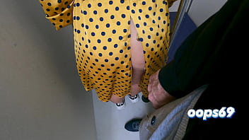 Preview 4 of Mireya Mexico - Husband Likes to See a Stranger Man to Touch his Wife&#039_s Big Ass in Public Places like Metro Subway Trains and buses
