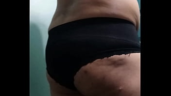 Preview 1 of Leslie Milf - Black satin panties