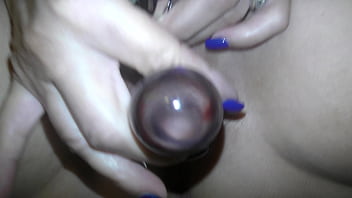 Preview 4 of Wife Uk Gangbang - Step mom Monte fucking her pussy with her favourite glass dildo
