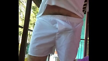 Preview 3 of Connie Carter Woodman Anal - Cock out of white tee shirt and white boxer shorts