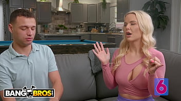 Preview 2 of Step Sister Fuck Dad - BANGBROS - Never Have I Ever With Busty Blonde Babe Slimthick Vic