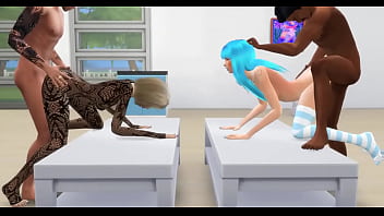 Preview 3 of Ben 10 Porno - Cute Girls Fucked in the Ass - Sims 4