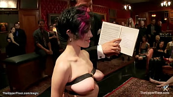 Preview 1 of Creampie Comp - Bound busty slave interracial banged