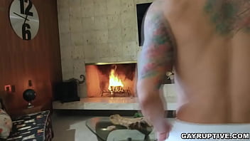 Preview 2 of Young First Anal Bbc - Couple Dakota Payne and Dante Colle servicing the house intruder