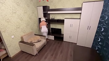 Preview 1 of Ts Cubs - step Mom wanted to deal with the TV and got a dick in the ass from her son