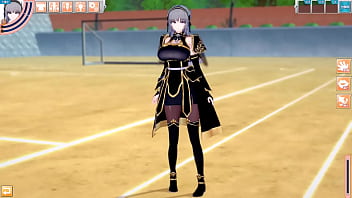 Preview 1 of Alien Belly Button - 【エロゲーコイカツ！】銀髪爆乳女騎士(オリキャラ)のおっぱい揉みまくりH！【ヘンタイゲーム】