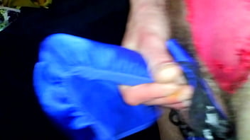 Preview 2 of Wwwfout G - LOVE Panties Delicious Blue Victoria&#039_s Secret Satin Panty Play X X X ️