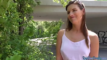Preview 1 of Milf Rimming Mom - Euro brunette gets bentover and rides for cash before bj
