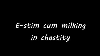 Preview 1 of Nikta Bellucci - E-stim cum milking with chastity cage