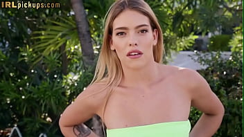 Preview 1 of 18xxxvideo - Pulled babe riding pov dick outdoors before getting drilled