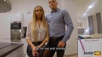 Preview 2 of Lolly Babcock Piss - HUNT4K. Nymph in sexy clothes satisfies potential client in front of BF