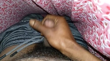Preview 2 of Upskirt Shaved - My husband cumshot using his hand,  when iam not in house