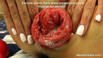 Preview 4 of Pim Pim Tom - Hotkinkyjo fuck her ass with huge dildo &amp_ anal prolapse on the bed