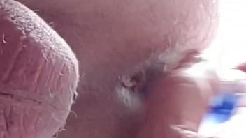 Preview 2 of French Fick - Fucking my ass with my glass dildo toy. Feeing it pumping in and out and showing you close up
