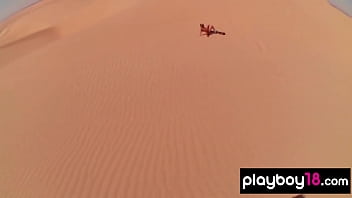 Preview 2 of Boafoda Xx - Big boobed naked badass Taylor Seinturier and GFs boarding in the desert