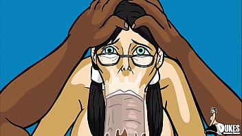 Preview 3 of Lasben Fuck Video - I got this big tit nerdy chick to suck my fat dick