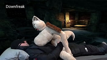 Preview 1 of Porn Xnxx India - Plush Sex Doll Fantasy With Down Suit in the Crypt. Huge Tits Monster Succubus!