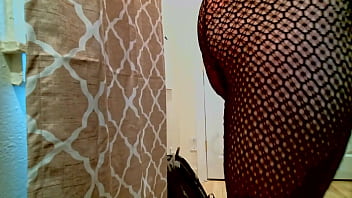 Preview 2 of Bipi Sexiy - Itsybitsyclitty exercises her big booty with a BBC dildo and strokes her little dick