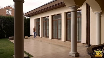 Preview 1 of 18 Smallxxx Video Hot Com - OLD4K. Skinny girl has mouth and pussy bonked by the old homeowner